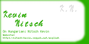 kevin nitsch business card